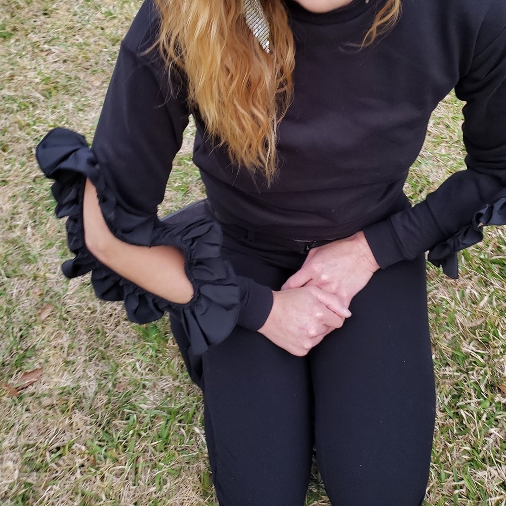 Women's black long sleeve blouse Romeo and Juliet Couture